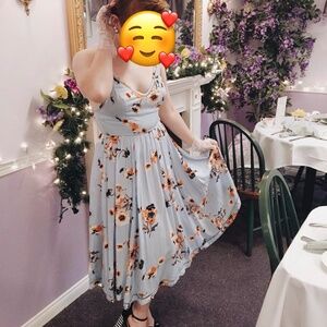 Cooperative by Urban Outfitters Blue Floral Sundress Size 4